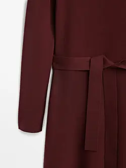 پیراهن بافت زنانه زرشکی ماسیمودوتی