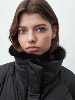 کاپشن زنانه مشکی ماسیمودوتی