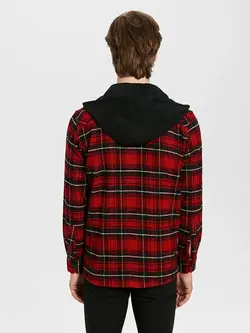 پیراهن چهارخانه جیب دار مردانه