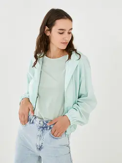 بارانی کوتاه کلاه دار زنانه ال سی وایکیکی