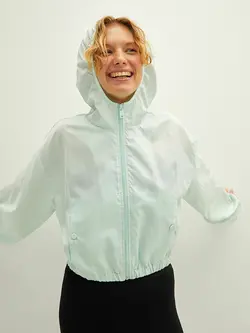 بارانی کوتاه کلاه دار زنانه ال سی وایکیکی