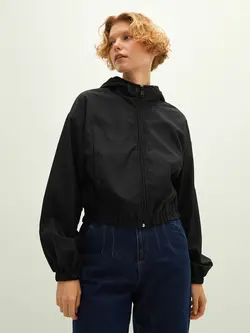 بارانی کوتاه کلاه دار زنانه ال سی وایکیکی