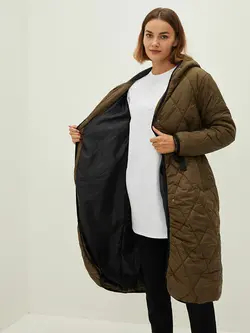 کاپشن بلند کلاه دار زنانه ال سی وایکیکی