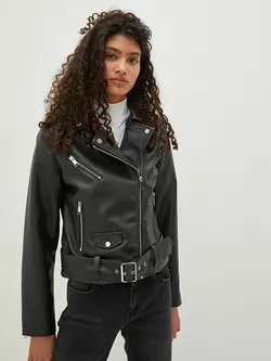 کاپشن کوتاه چرم زنانه ال سی وایکیکی