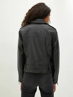 کاپشن کوتاه چرم زنانه ال سی وایکیکی