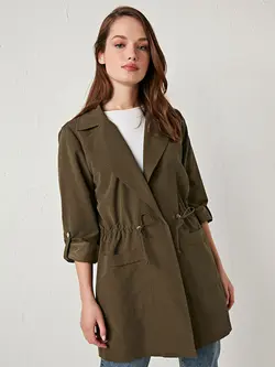 بارانی کوتاه کمردار زنانه ال سی وایکیکی