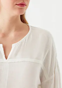 بلوز آستین سه ربع زنانه ماوی