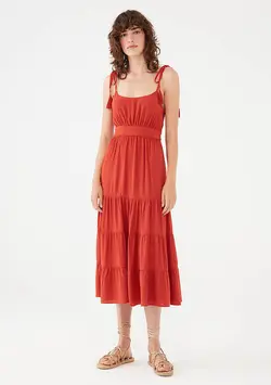 پیراهن میدی ویسکوز زنانه ماوی