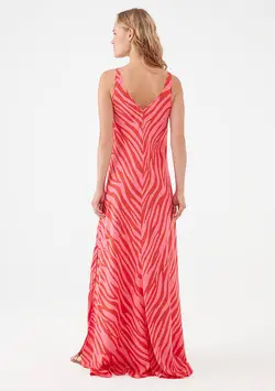 پیراهن بلند یقه هفت زنانه ماوی