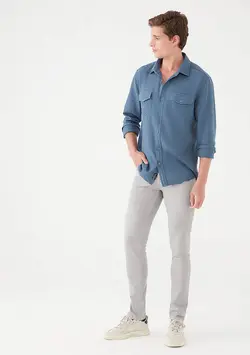 شلوار کتان مردانه ماوی