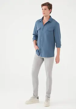 شلوار کتان مردانه ماوی