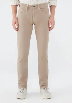 شلوار کتان راسته مردانه ماوی