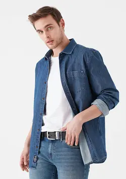 کمربند چرم مردانه ماوی