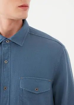 پیراهن جیب دار جذب مردانه ماوی