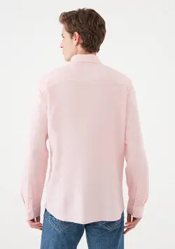 پیراهن آستین بلند مردانه ماوی