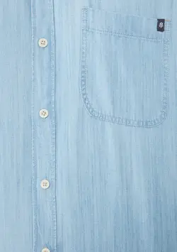 پیراهن آستین بلند جیب دار مردانه ماوی