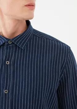 پیراهن راه راه مردانه ماوی