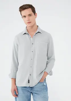 پیراهن جیب دار جذب مردانه ماوی