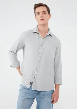 پیراهن جیب دار جذب مردانه ماوی