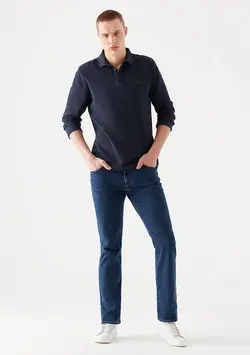 شلوار جین راسته مردانه ماوی