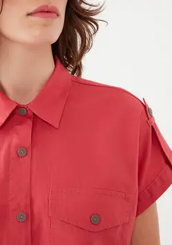 شومیز جیب دار زنانه ماوی