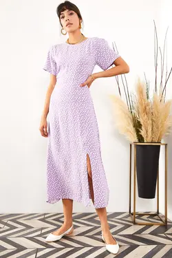 پیراهن میدی چاک دار زنانه اولالوک