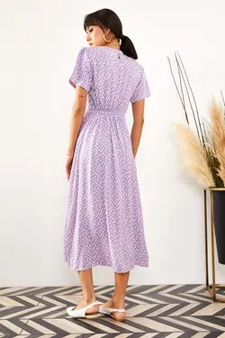 پیراهن میدی چاک دار زنانه اولالوک