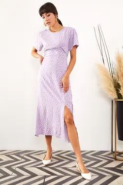 پیراهن میدی چاک دار زنانه اولالوک