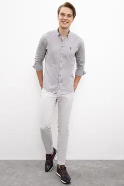 شلوار کتان جذب مردانه یو اس پولو