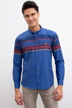 پیراهن نخی جذب مردانه یو اس پولو