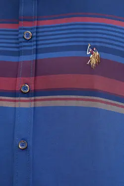 پیراهن نخی جذب مردانه یو اس پولو