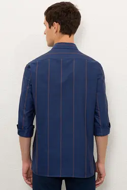 پیراهن نخی آستین بلند مردانه یو اس پولو