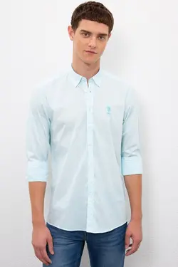 پیراهن نخی جذب مردانه یو اس پولو