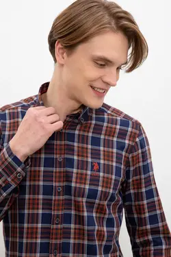 پیراهن چهارخانه مردانه یو اس پولو