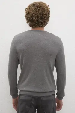 پلیور بافت نخی یقه هفت مردانه یو اس پولو