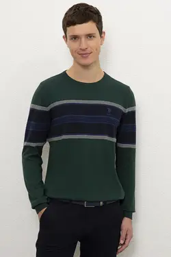 پلیور بافت نخی مردانه یو اس پولو