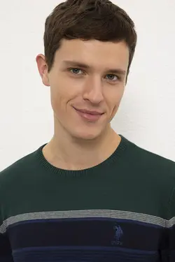 پلیور بافت نخی مردانه یو اس پولو