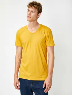 تی شرت یقه هفت ساده زنانه کوتون