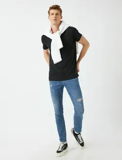 شلوار جین زاپ دار مردانه کوتون