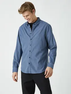 پیراهن نخی ساده مردانه کوتون