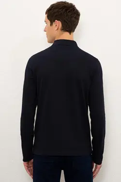 پولوشرت نخی جذب آستین بلند مردانه یو اس پولو