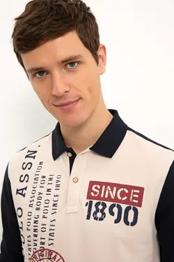 پولوشرت نخی جذب آستین بلند مردانه یو اس پولو