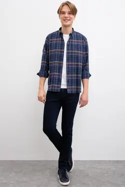 پیراهن چهارخانه مردانه یو اس پولو