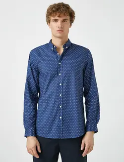 پیراهن نخی آستین بلند مردانه کوتون