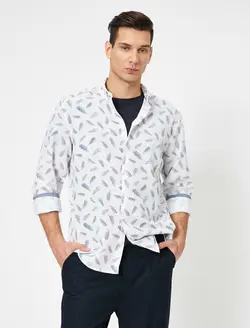 پیراهن آستین بلند طرح دار مردانه کوتون