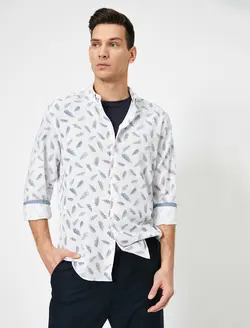 پیراهن آستین بلند طرح دار مردانه کوتون