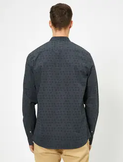 پیراهن آستین بلند طرح پرنده مردانه کوتون