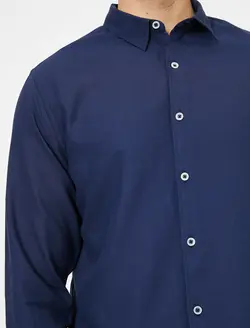 پیراهن آستین بلند بدون جیب مردانه کوتون