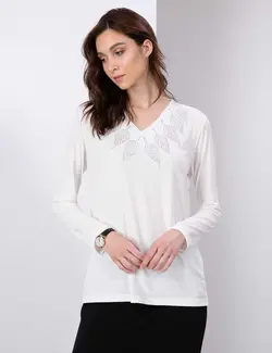 بلوز یقه هفت زنانه پیرکاردین