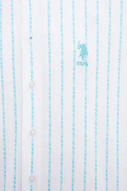 پیراهن آستین بلند نخی راه راه مردانه